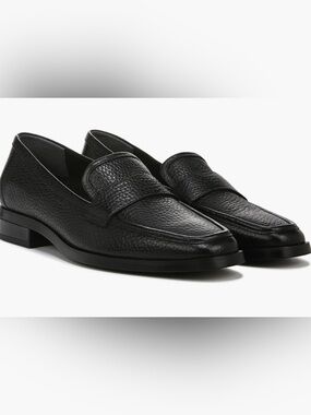Vionic Sellah Square Toe Loafer | Size 9 | Black Pebbled Leather
